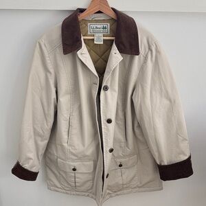 L.L. Bean Men’s VTG Chore Coat Quilt Lined Canvas Work Jacket Thinsulate Reg L